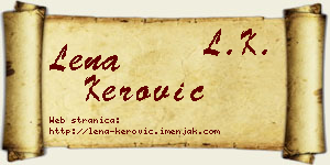 Lena Kerović vizit kartica